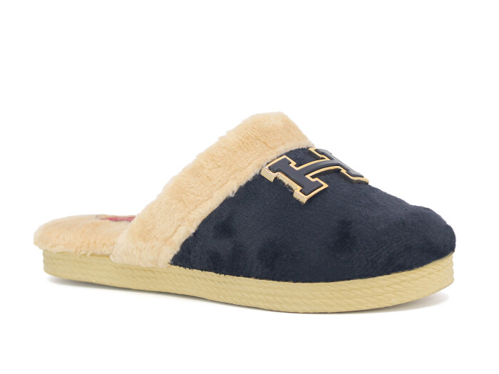 Rose Zenne H Tokalı Peluşlu Ev Terliği Siyah - Rose