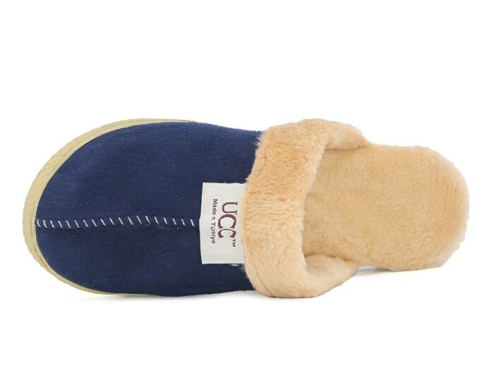 Rose Zenne Hasır Taban UCC Gondol Peluşlu Ev Terliği Lacivert - 2