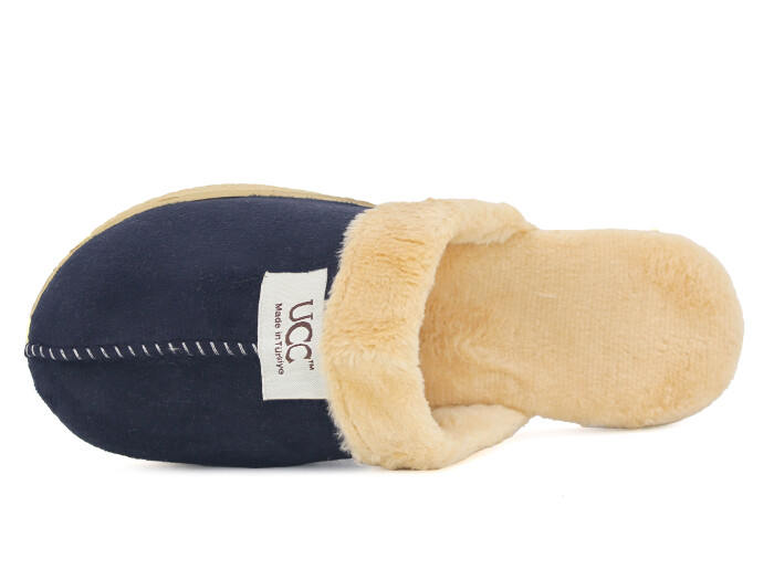 Rose Zenne Hasır Taban UCC Gondol Peluşlu Ev Terliği Siyah - 2