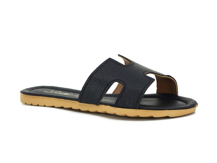 Rose Zenne Hermes 2024 Günlük Terlik Siyah - Rose