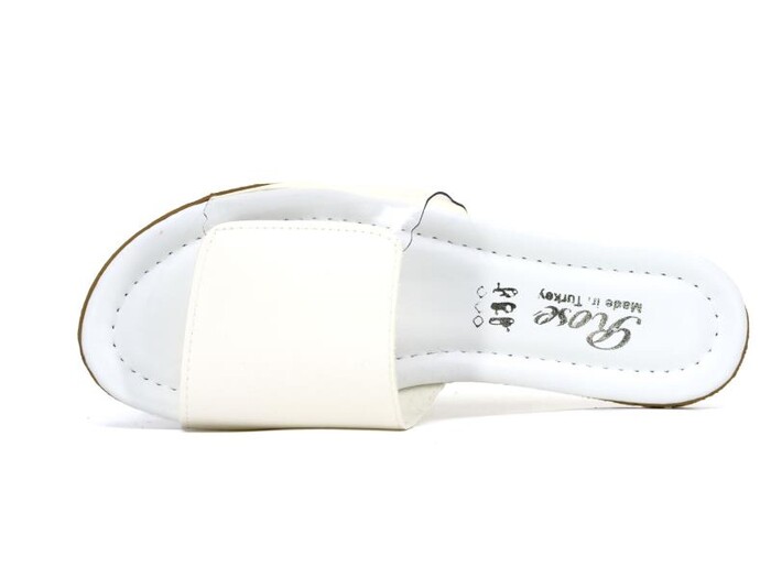 Rose Zenne Şeffaf Günlük Terlik Beyaz - Rose (1)