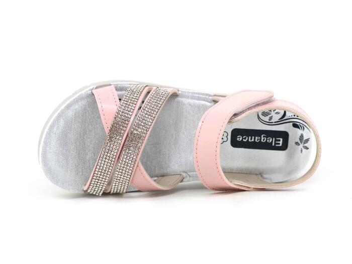 Şahgül Filet 1352 Kız Sandalet Pudra Rugan