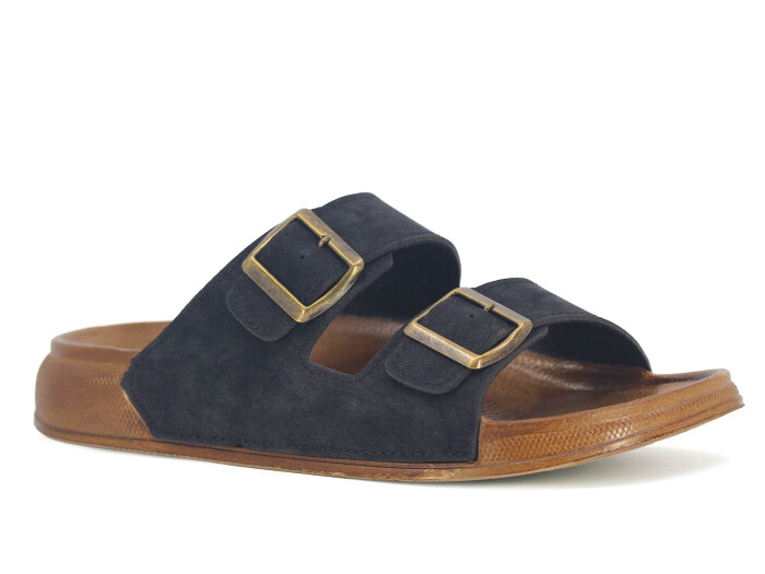 Şahgül Merdane 6401 Çift Toka Comfort Kutulu Günlük Terlik Siyah - 1