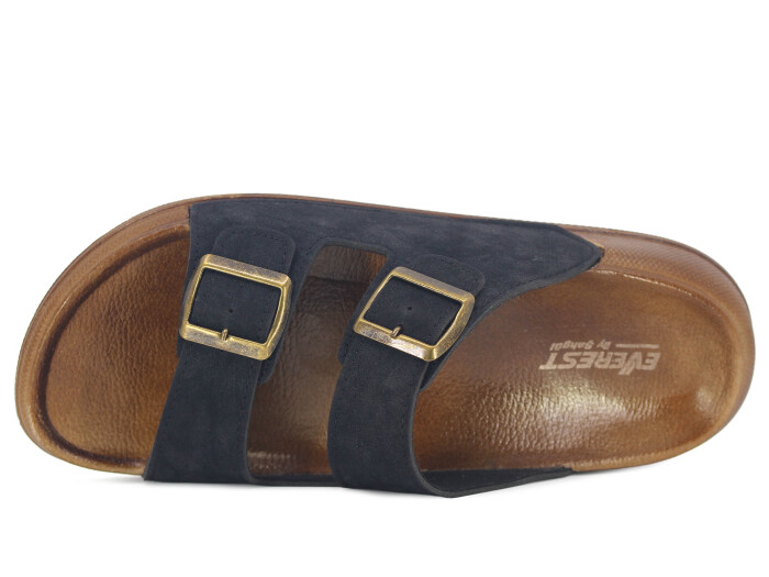 Şahgül Merdane 6401 Çift Toka Comfort Kutulu Günlük Terlik Siyah - 2