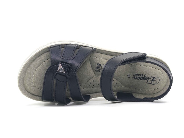 Şahgül Zenne 4154 Cırtlı Monta Sandalet Siyah