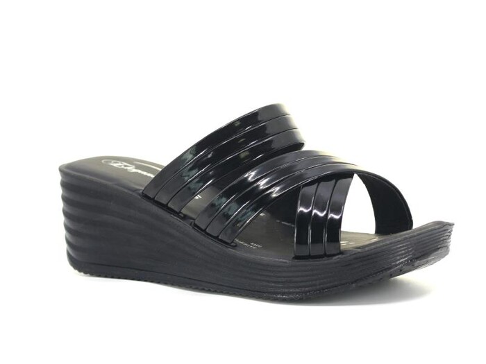 Şahgül Zenne 4802 Bantlı Kutulu Günlük Terlik Siyah - Şahgül