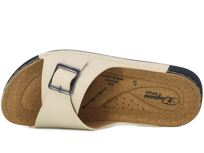 Şahgül Zenne 5301 Tek Toka Monta Günlük Terlik Bej Cilt - 2