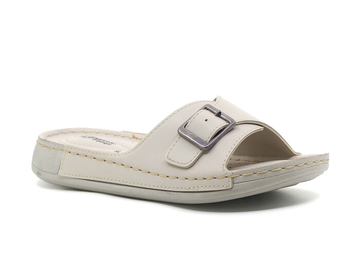 Şahgül Zenne 5301 Tek Toka Monta Günlük Terlik Bej - Şahgül