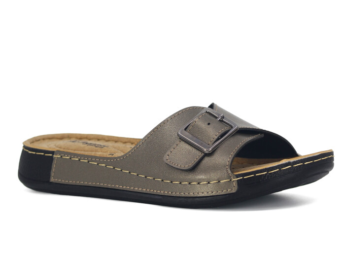 Şahgül Zenne 5301 Tek Toka Monta Günlük Terlik Platin Cilt 