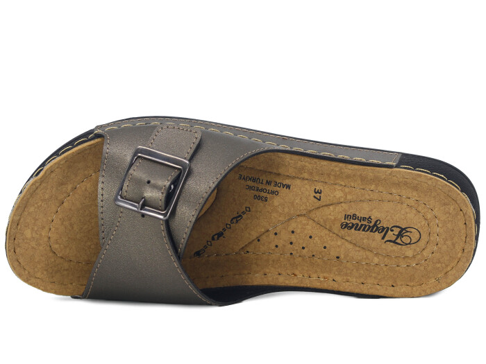 Şahgül Zenne 5301 Tek Toka Monta Günlük Terlik Platin Cilt - Şahgül (1)