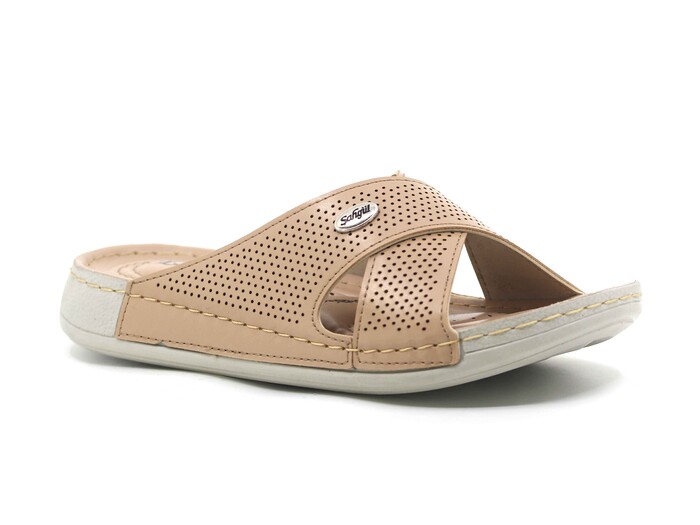 Şahgül Zenne 5302 Çapraz Lazerli Monta Günlük Terlik Nude - Şahgül