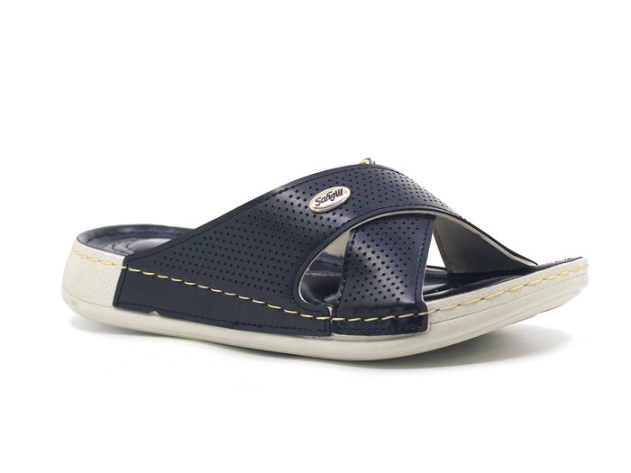 Şahgül Zenne 5302 Çapraz Lazerli Monta Günlük Terlik Siyah 