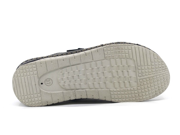 Şahgül Zenne 5507 Geçmeli Cırtlı Monta Günlük Terlik Siyah - 3