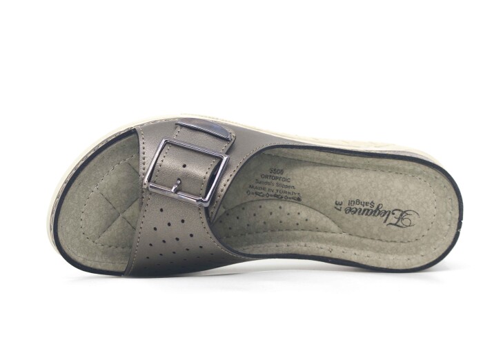 Şahgül Zenne 5501 Tek Toka Monta Günlük Terlik Platin - Şahgül (1)