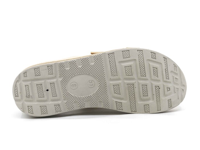 Şahgül Zenne 5703 Çift Toka Monta Günlük Terlik Bej - 3