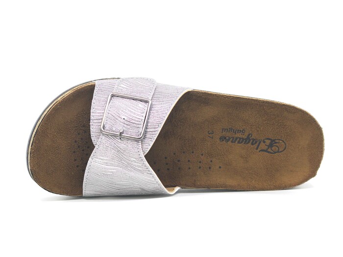 Şahgül Zenne 7421 Tek Toka Monta Kutulu Günlük Terlik Platin - Şahgül (1)