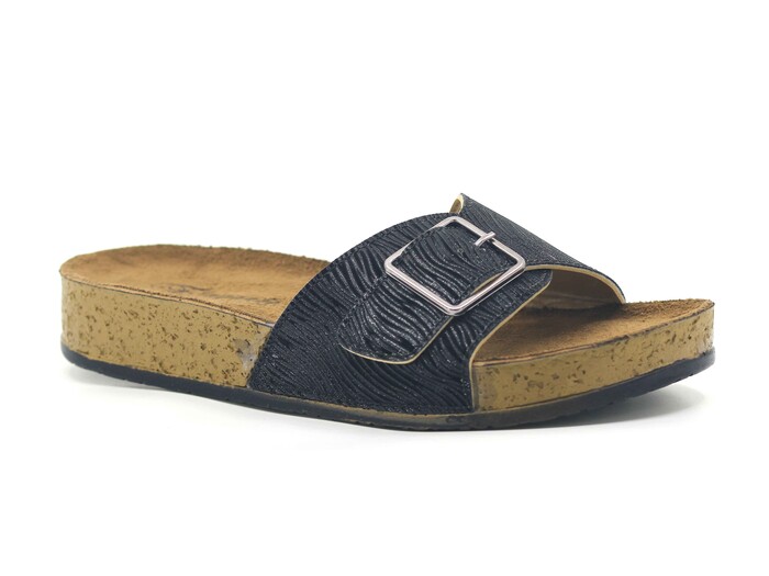 Şahgül Zenne 7421 Tek Toka Monta Kutulu Günlük Terlik Siyah 