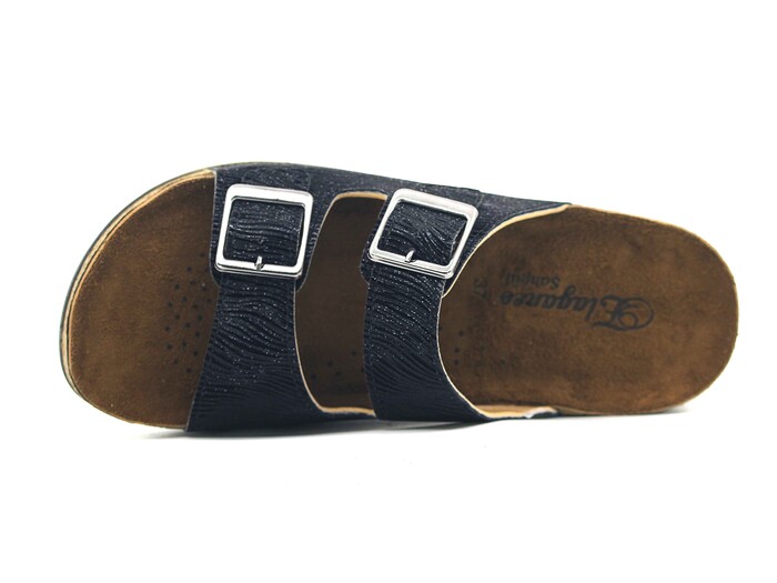 Şahgül Zenne 7424 Çift Toka Monta Kutulu Günlük Terlik Siyah - 2