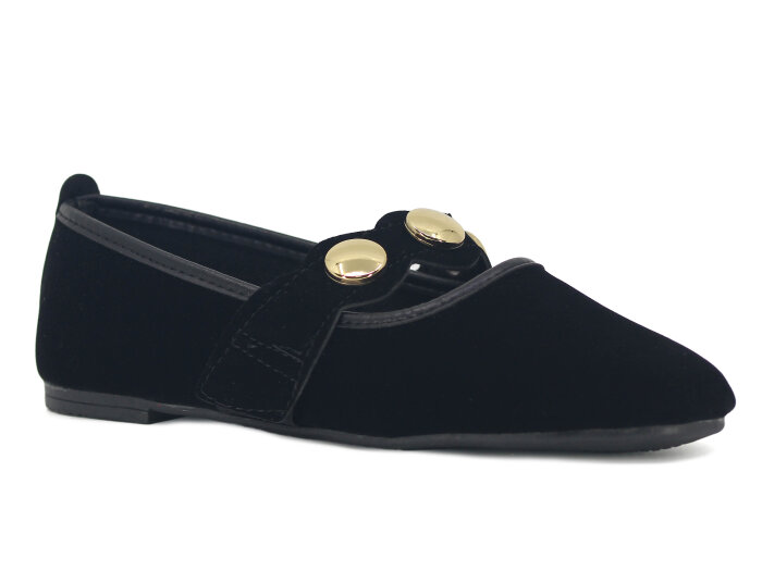 Sahra Zenne Akçeli Babet Ev Ayakkabısı Sarı Tokalı 