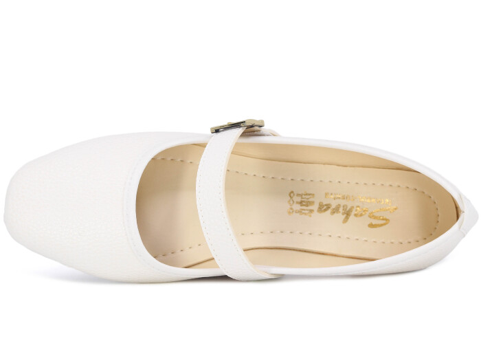 Sahra Zenne Atkılı 2025 Babet Ayakkabı Beyaz - Sahra (1)