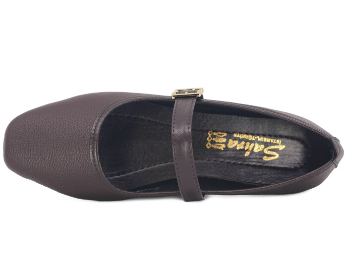 Sahra Zenne Atkılı 2025 Babet Ayakkabı Kahve - Sahra (1)