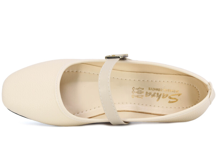 Sahra Zenne Atkılı 2025 Babet Ayakkabı Krem - Sahra (1)