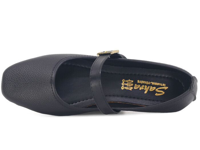 Sahra Zenne Atkılı 2025 Babet Ayakkabı Siyah - 2