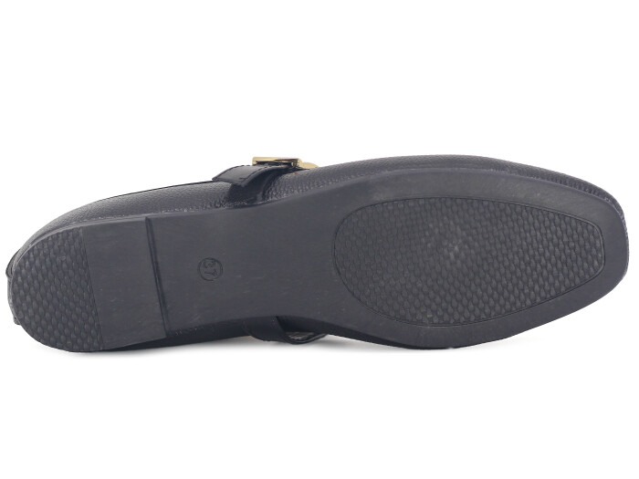 Sahra Zenne Atkılı 2025 Babet Ayakkabı Siyah - 3