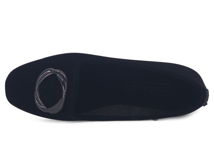 Sahra Zenne Geçmeli Çember Toka Babet Ev Ayakkabısı Siyah - 2