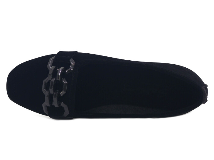 Sahra Zenne Geçmeli Zincir Toka Babet Ev Ayakkabısı Siyah - Sahra (1)