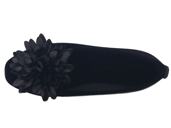 Sahra Zenne Güllü Babet Ev Ayakkabısı Siyah - Sahra (1)