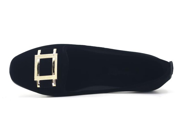 Sahra Zenne Kare Tokalı Babet Ev Ayakkabısı Sarı Tokalı - Sahra (1)