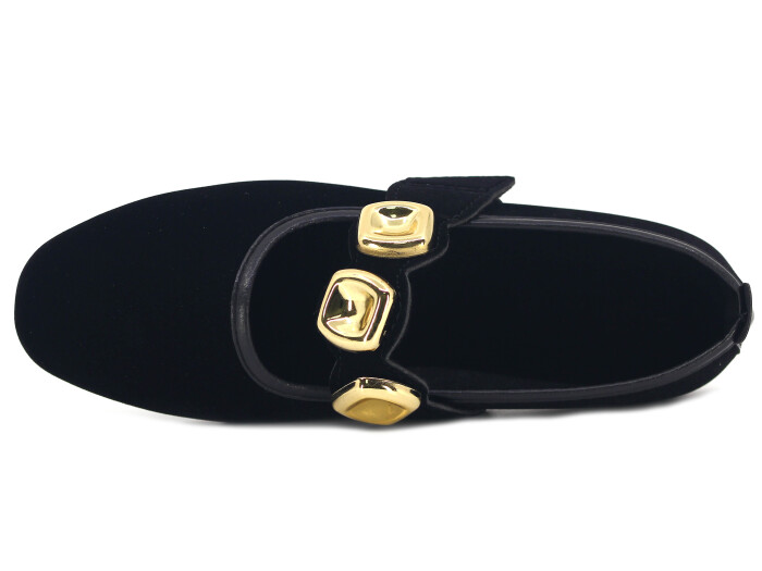 Sahra Zenne Akçeli Babet Ev Ayakkabısı Siyah - Sahra (1)