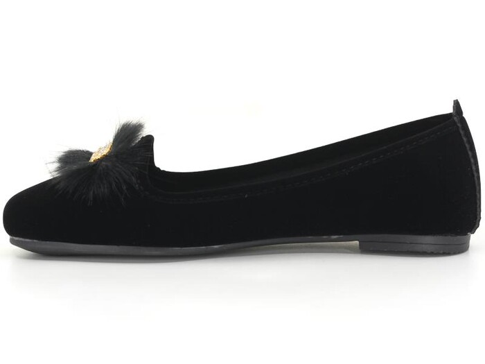 Sahra Zenne Pırlantalı Babet Ev Ayakkabısı Siyah - Altın - Sahra (1)