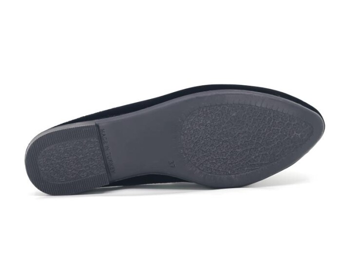 Sahra Zenne Sivri Kare Tokalı Ev Terliği Sarı Tokalı - 3