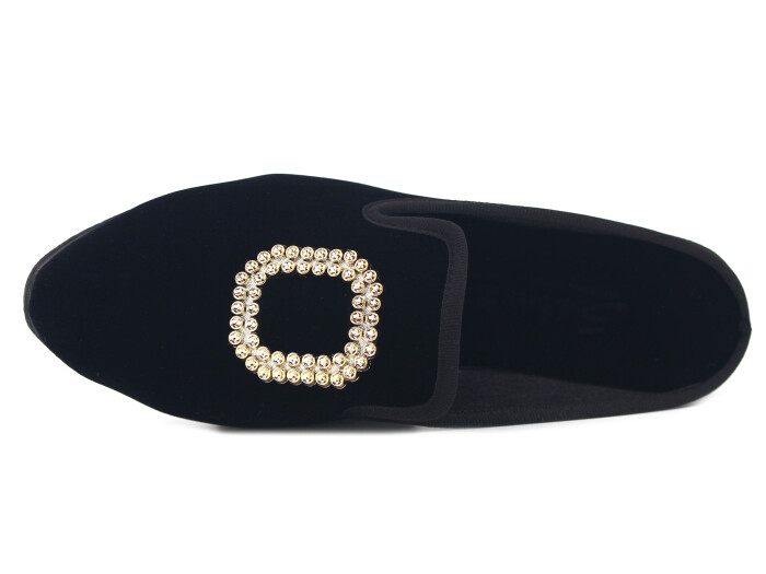 Sahra Zenne Sivri Yuvarlak Tokalı Gondol Ev Terliği Sarı Tokalı - Sahra (1)