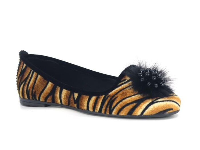 Sahra Zenne Üzümlü Babet Ev Ayakkabısı Leopar Desen - 1