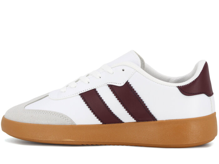 Savista Zenne Samba Çift Bantlı Spor Ayakkabı Beyaz - Bordo - Savista (1)