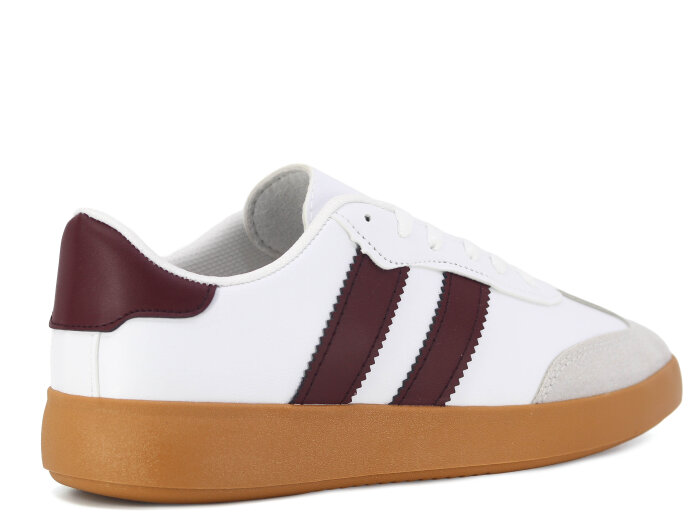 Savista Zenne Samba Çift Bantlı Spor Ayakkabı Beyaz - Bordo - 3