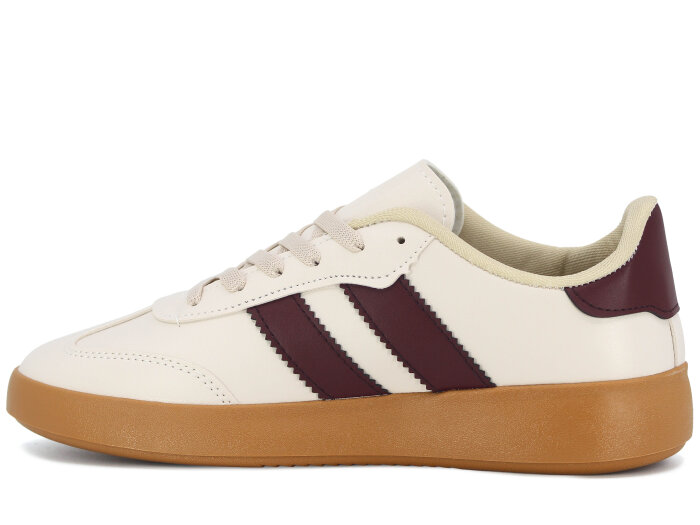 Savista Zenne Samba Çift Bantlı Spor Ayakkabı Krem - Bordo - Savista (1)