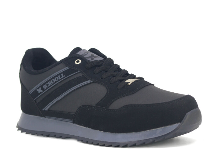 Scrooll Merdane 011 Cilt Spor Ayakkabı Siyah - Füme - Scrooll