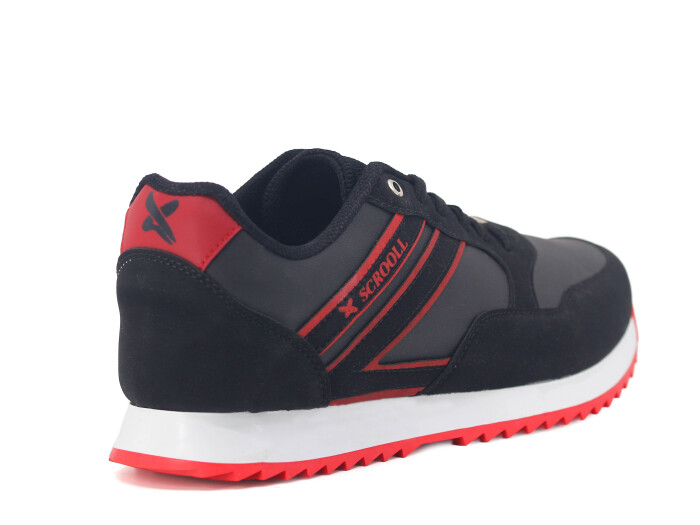 Scrooll Merdane 011 Cilt Spor Ayakkabı Siyah - Kırmızı - 3