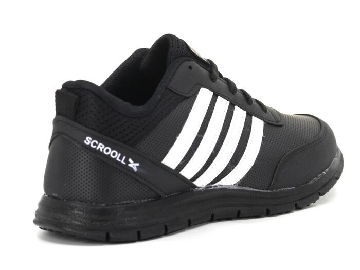 Scrooll Merdane 05 XXL Battal Cilt Spor Ayakkabı Siyah - Beyaz - 6