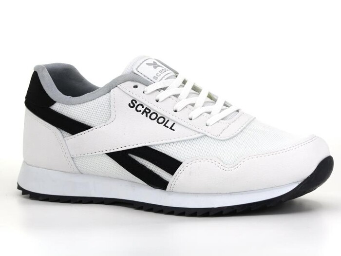 Scrooll Merdane H-68 Anorak Spor Ayakkabı Beyaz - Siyah