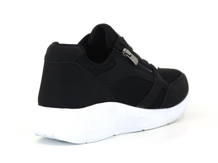 Scrooll Zenne X6 Fermuarlı Anorak Spor Ayakkabı Siyah - Beyaz - 3