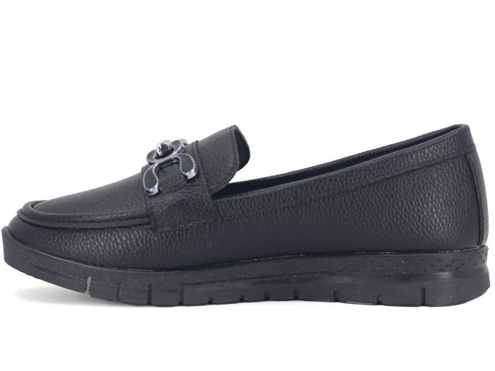 Seçkin Zenne Geçmeli Tokalı Anne Ayakkabısı Siyah Cilt - Seçkin (1)