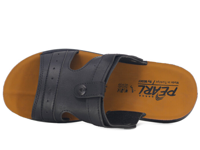 Sedef Merdane 1121 Döngülü Terlik Siyah - Sedef (1)