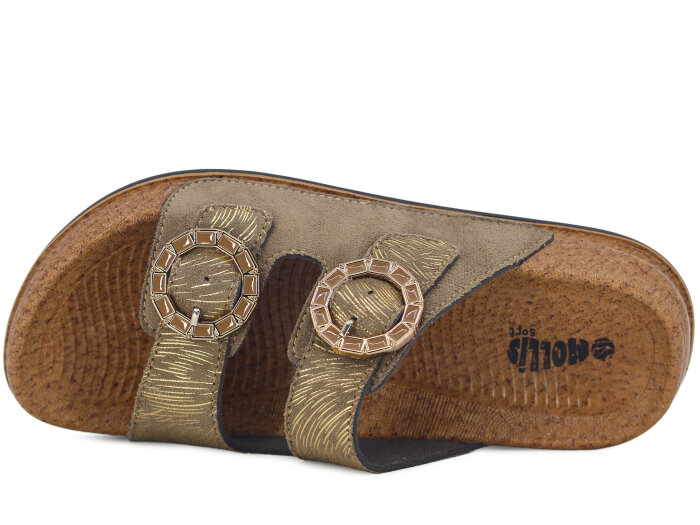 Mollis Zenne 01M1 Çift Toka Günlük Terlik Yeşil - Mollis (1)