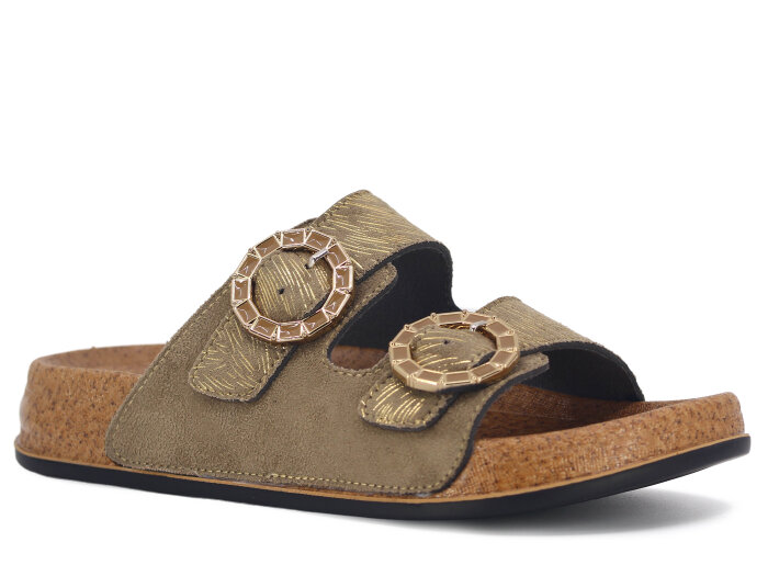 Mollis Zenne 01M1 Çift Toka Günlük Terlik Yeşil - 1