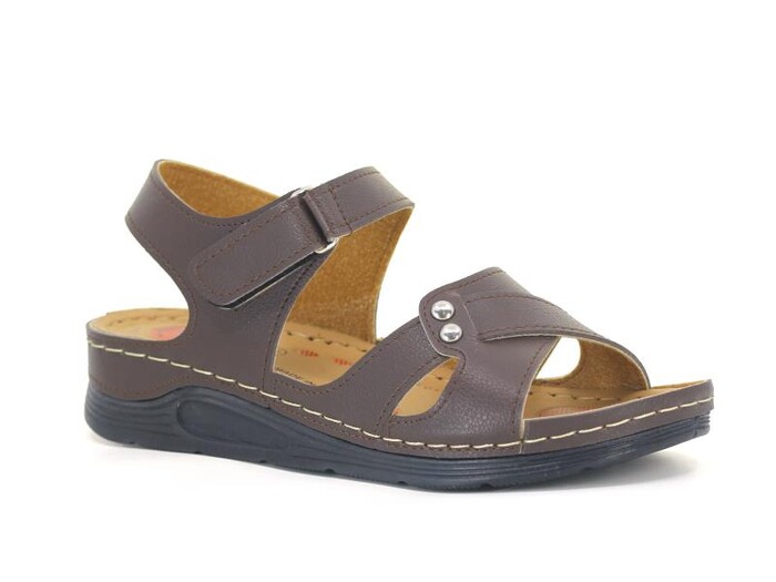 Serra Zenne 1106 Monta Çapraz Geçmeli Sandalet Kahve - 1